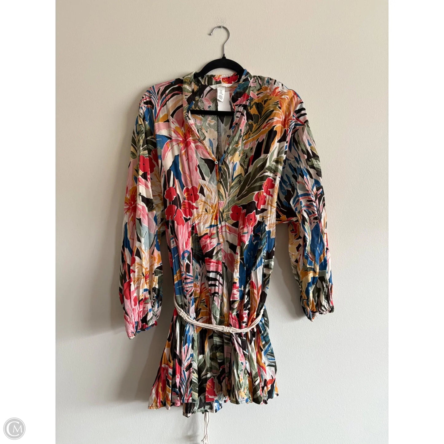 Dress Casual Midi By H&m In Floral Print, Size: L