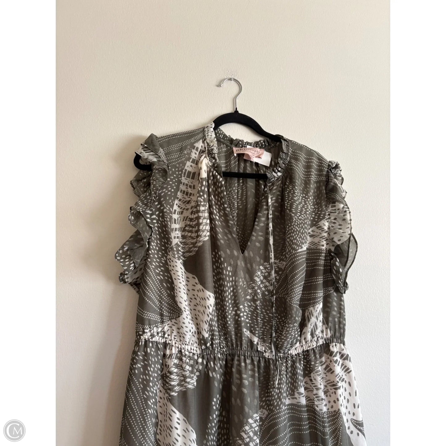 Dress Casual Midi By Philosophy In Green, Size: 2x