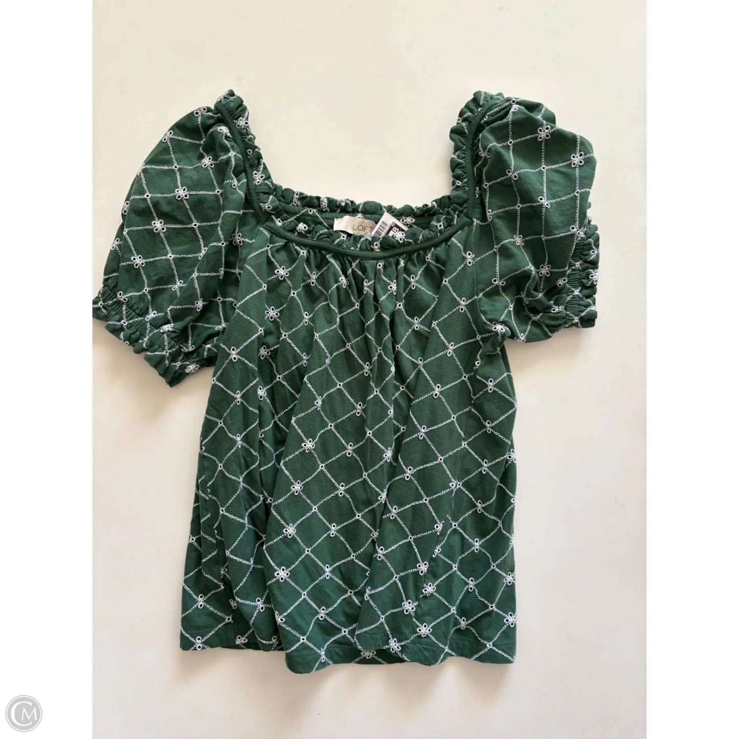 Top Short Sleeve By Loft In Green, Size: Sp