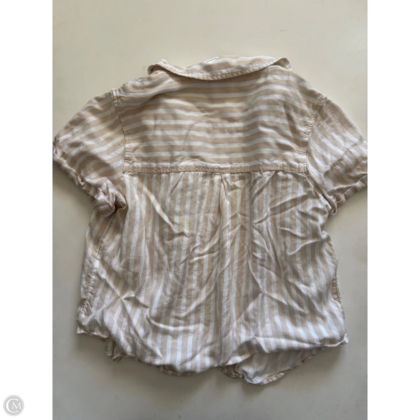 Top Short Sleeve By Members Mark In Striped Pattern, Size: S