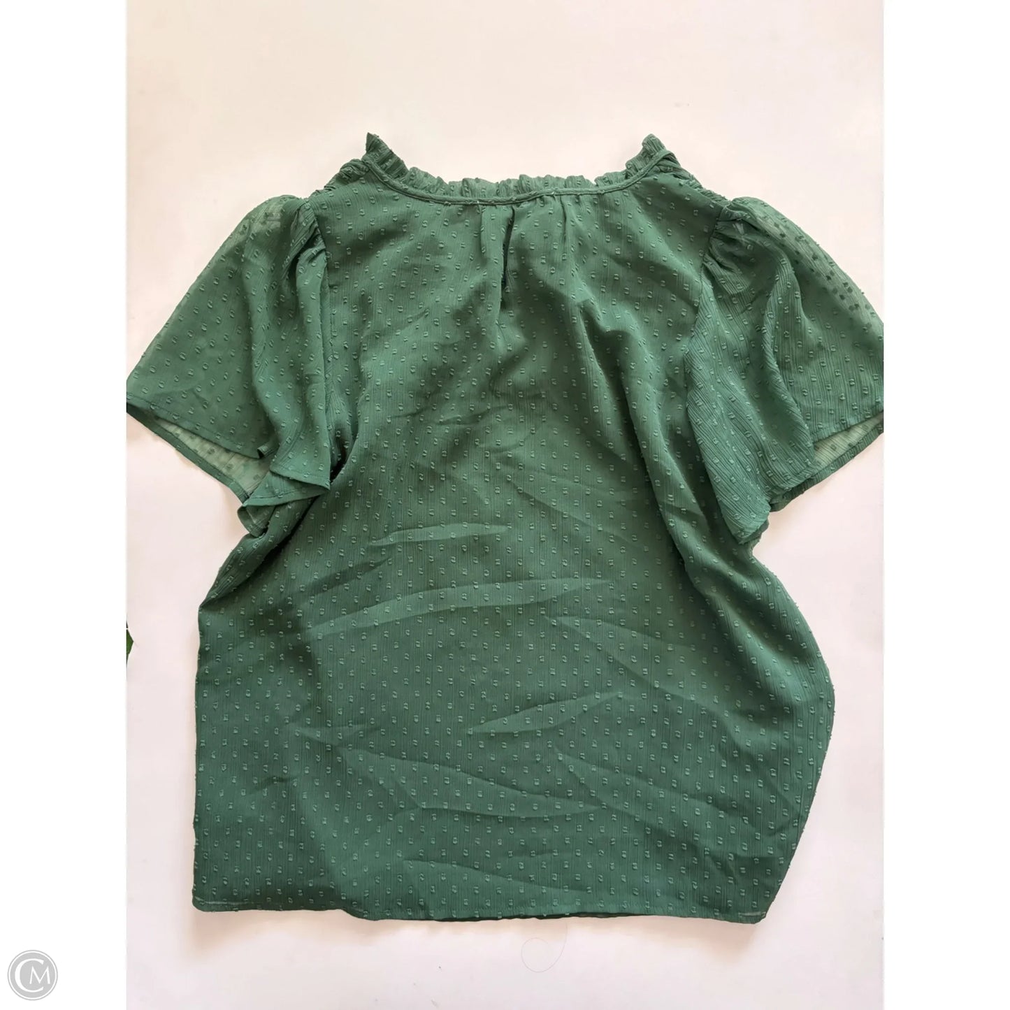 Blouse Short Sleeve By Loft In Green, Size: S