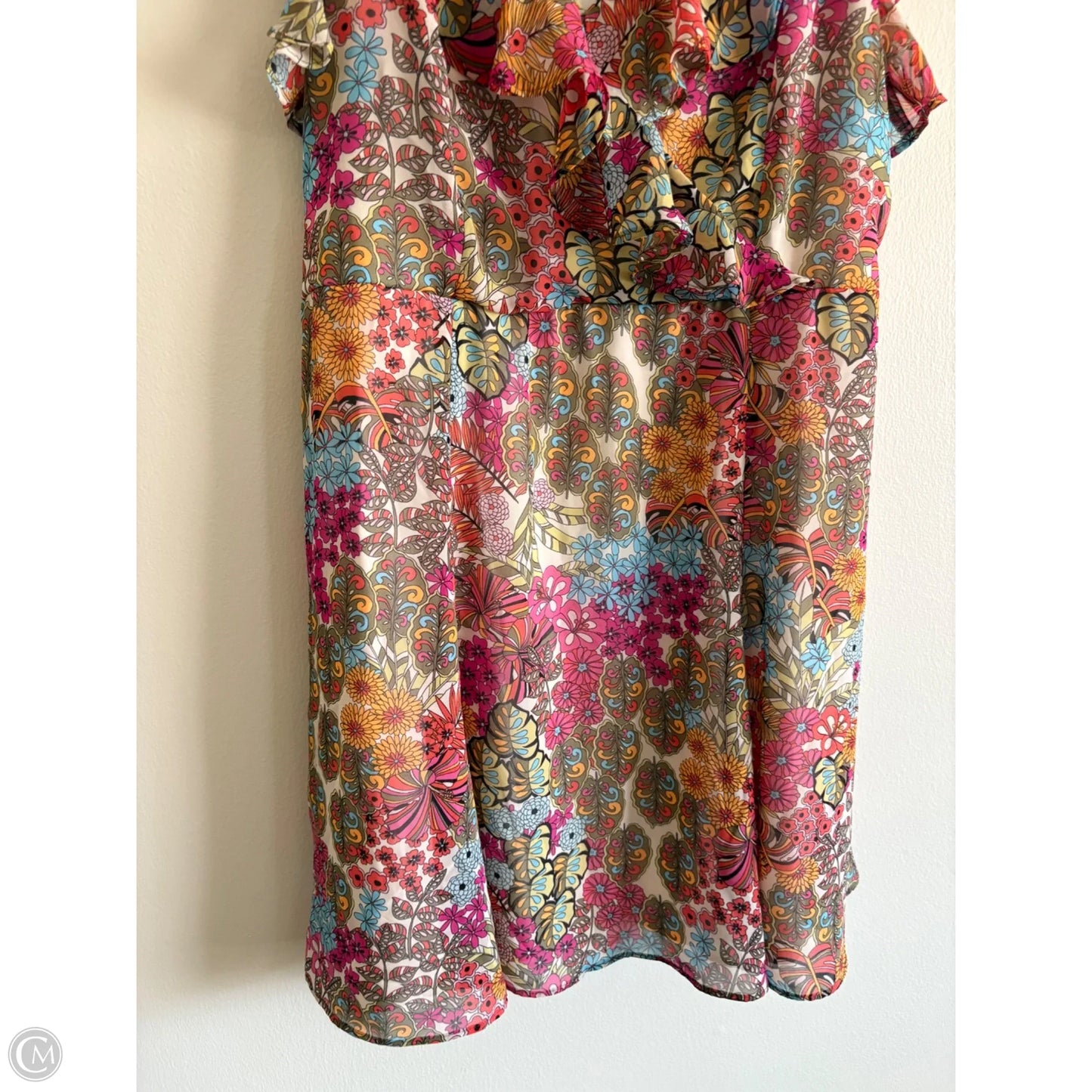 Dress Casual Short By Bar Iii In Floral Print, Size: L