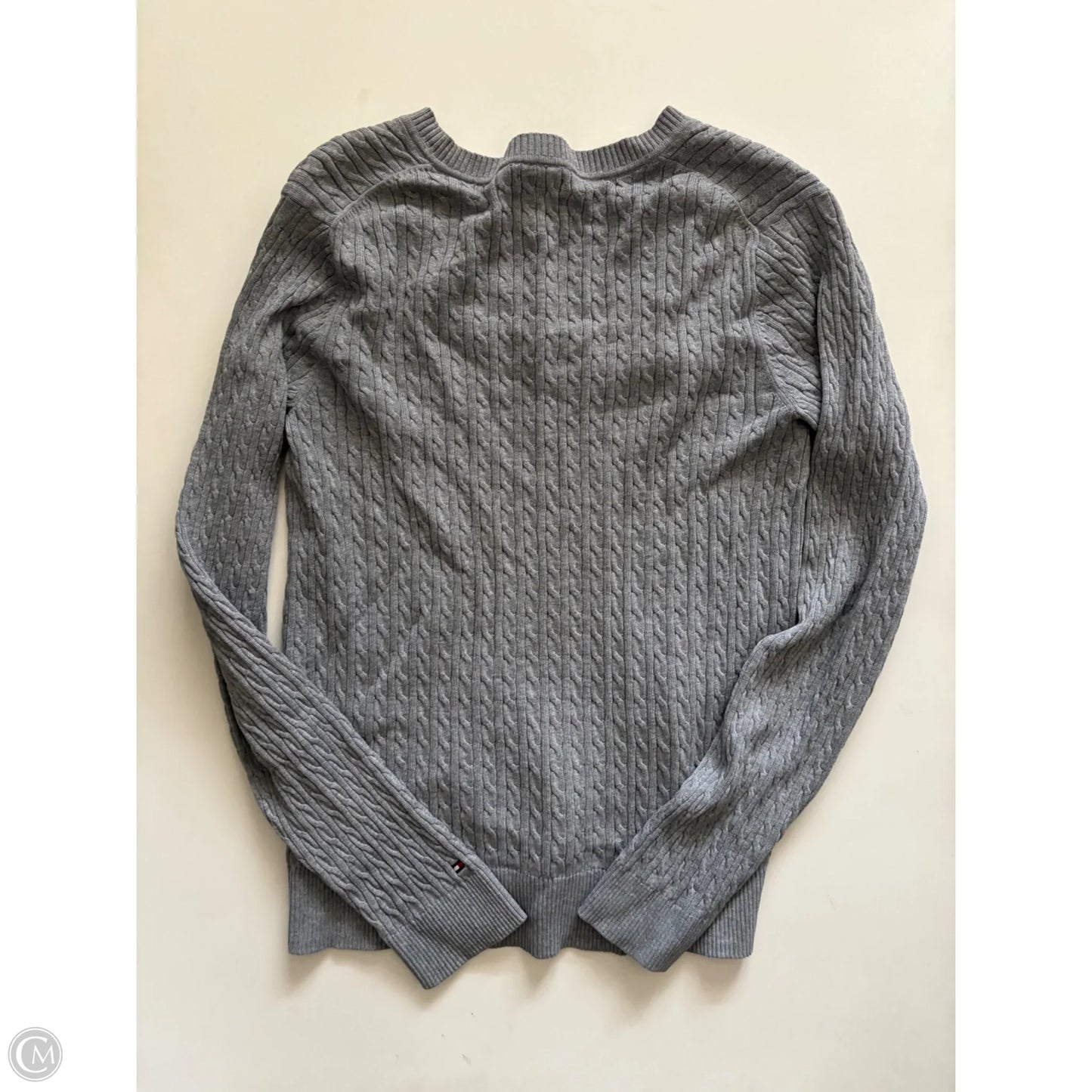 Sweater By Tommy Hilfiger In Grey, Size: L