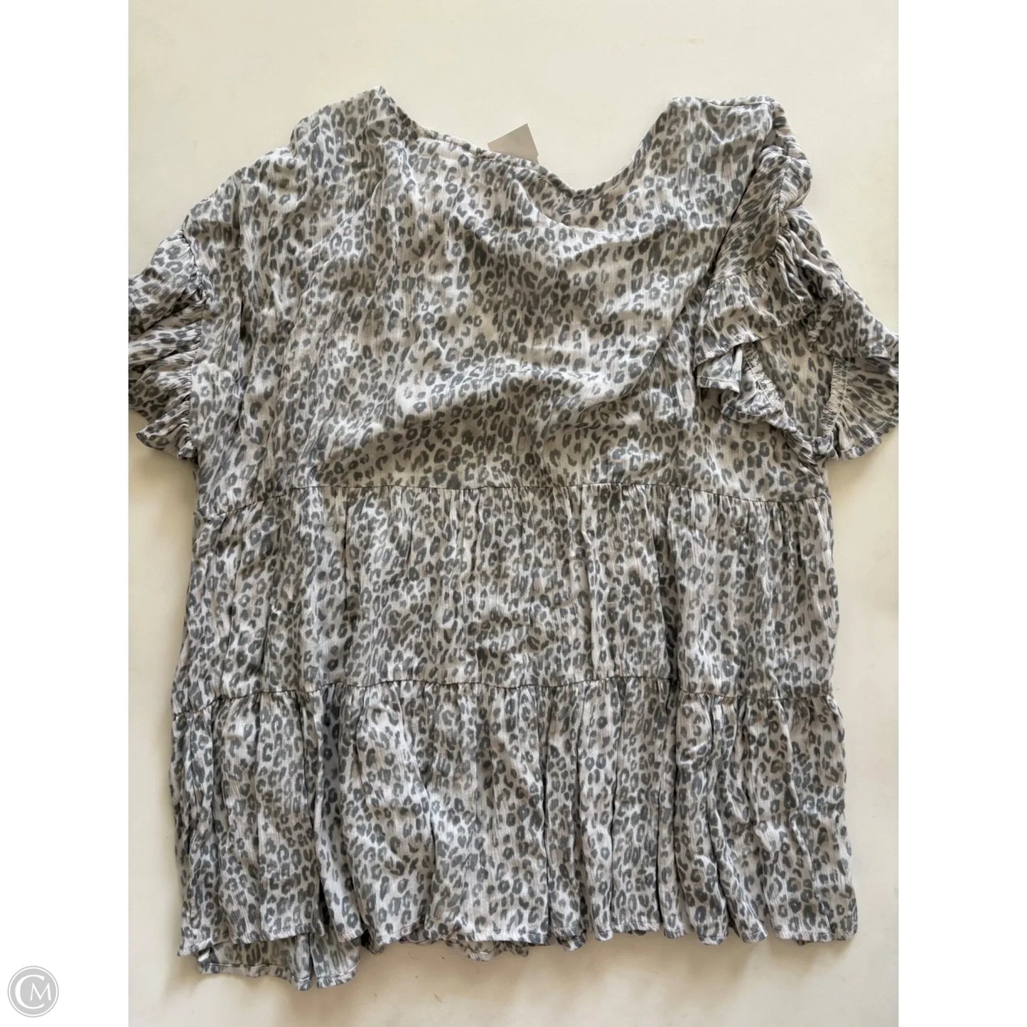 Top Short Sleeve By Final Touch In Animal Print, Size: Xl