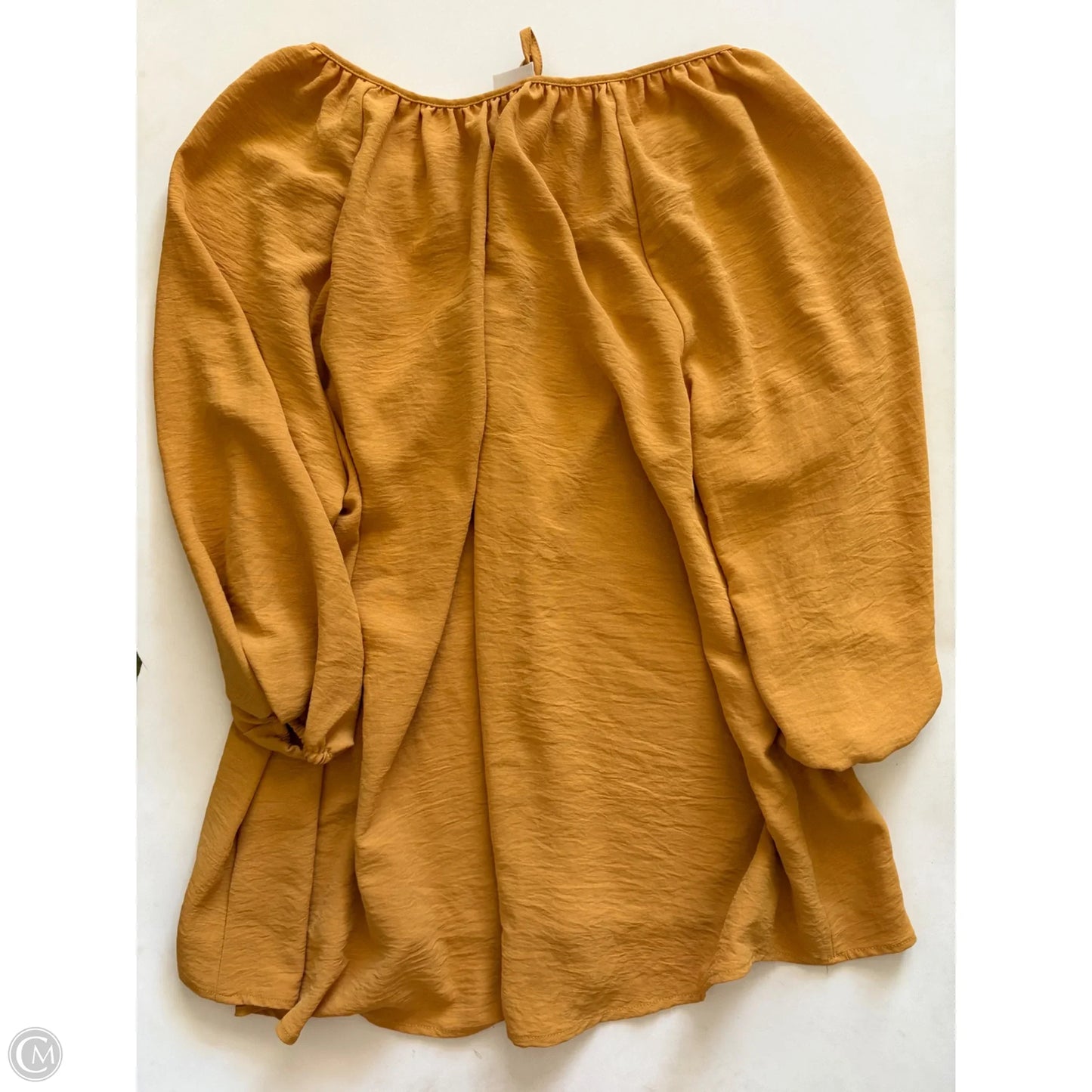 Blouse Long Sleeve By Como Blu In Brown, Size: 2x