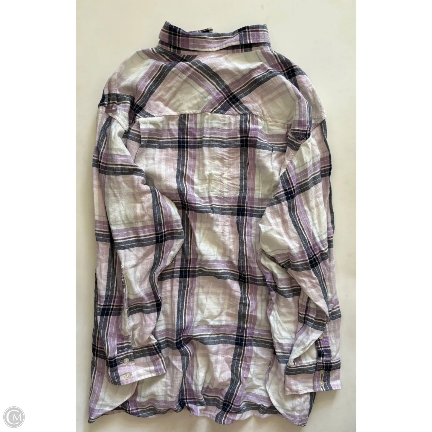 Top Long Sleeve By Sonoma In Plaid Pattern, Size: 2x