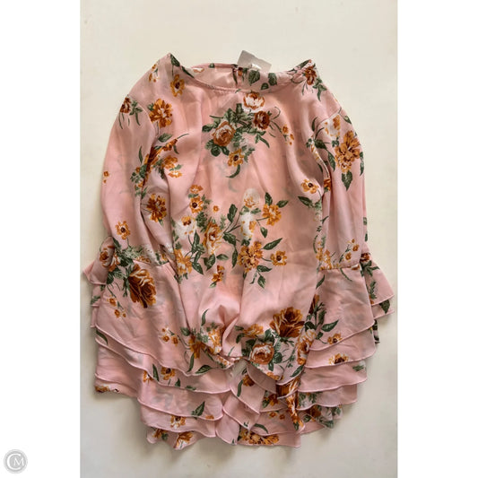 Blouse Long Sleeve By Truth In Floral Print, Size: Xl