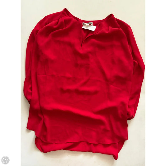 Blouse Long Sleeve By Pleione In Red, Size: L