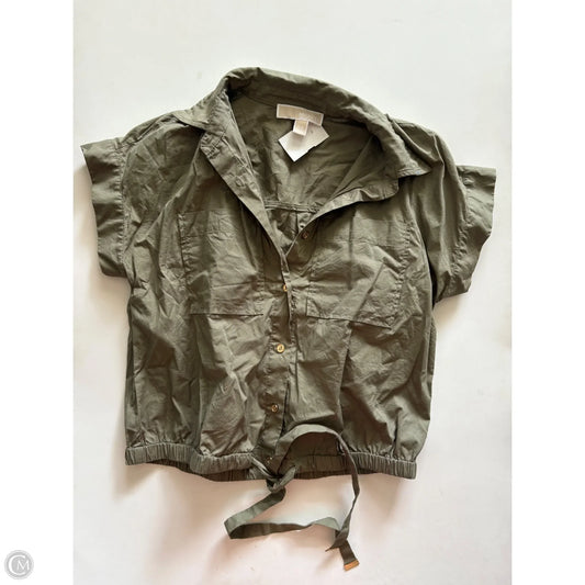 Top Short Sleeve Designer By Michael Kors In Green, Size: S