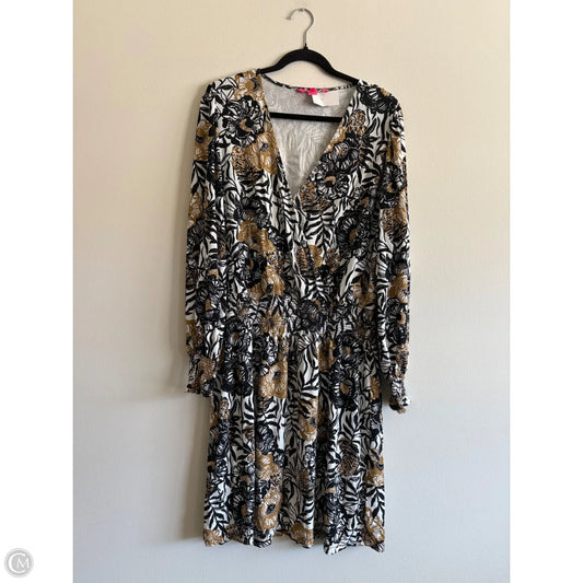 Dress Designer By Lilly Pulitzer In Black & Brown, Size: Xl