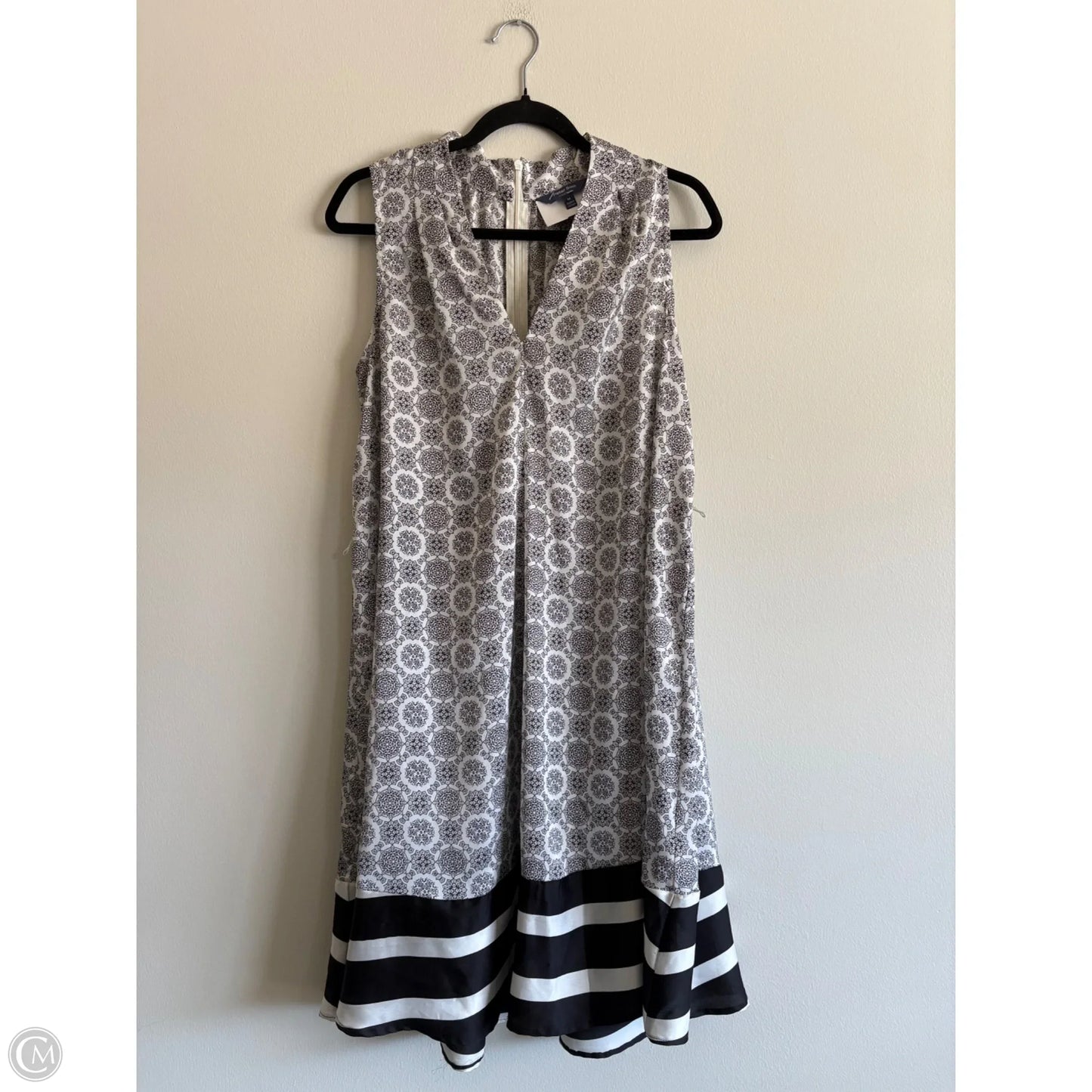 Dress Casual Midi By Peter Som In Black & White, Size: M