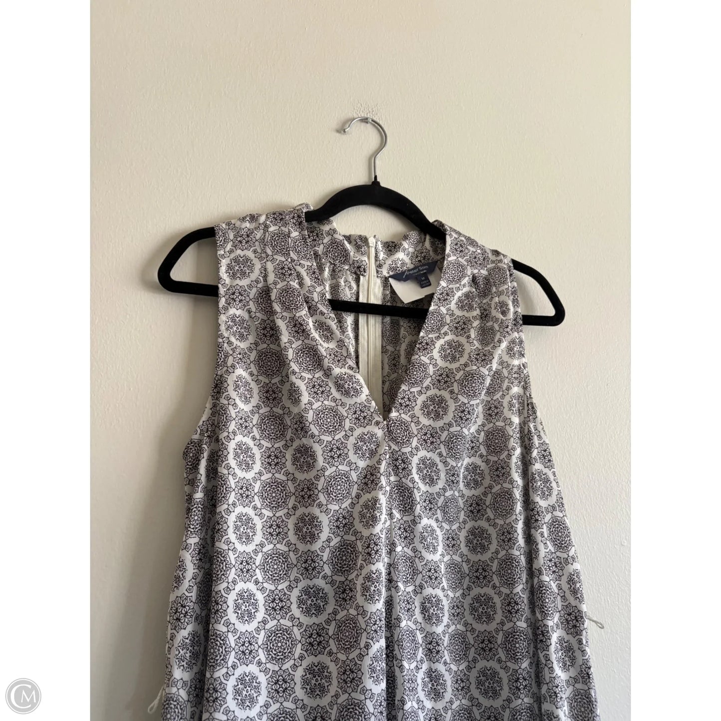 Dress Casual Midi By Peter Som In Black & White, Size: M