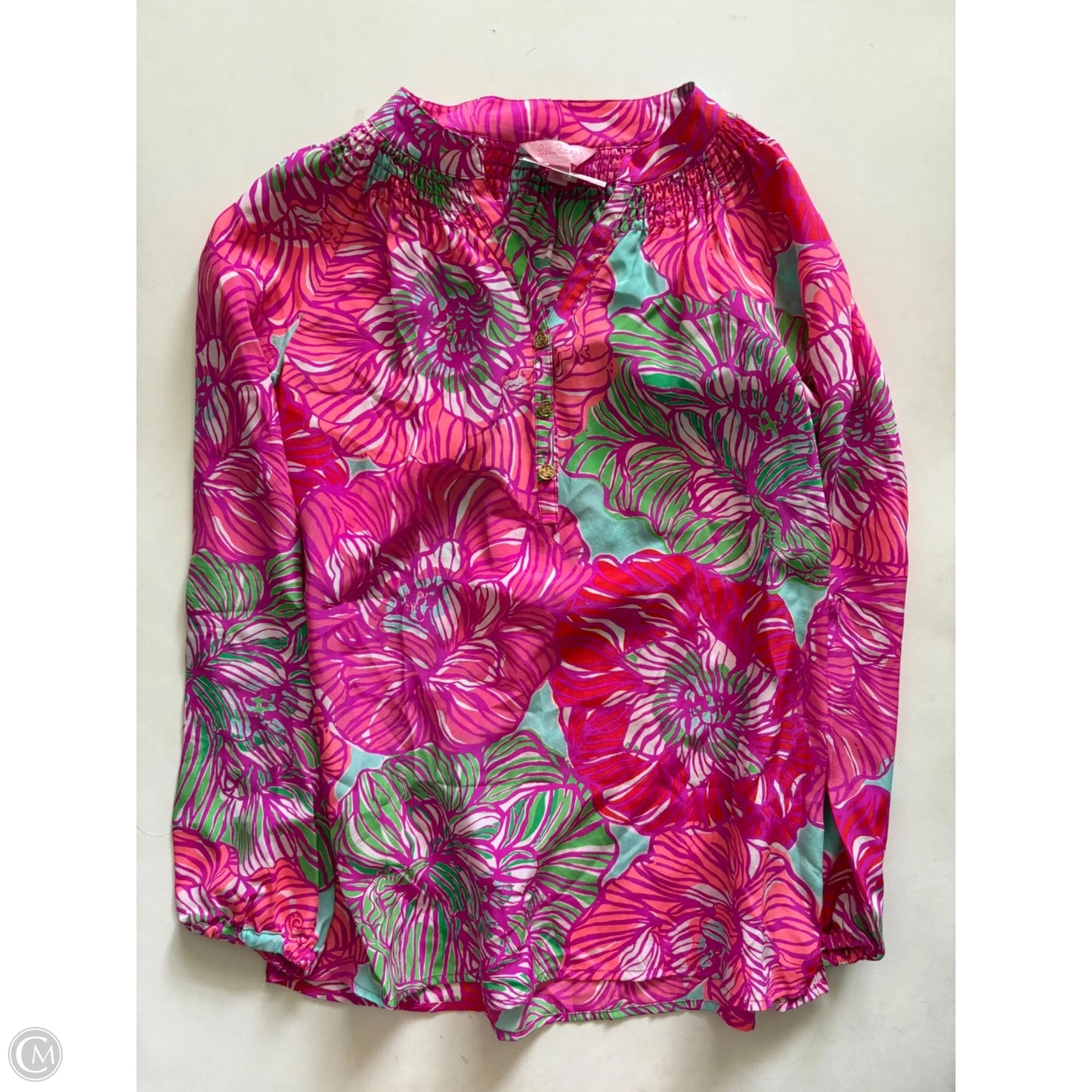 Blouse Designer By Lilly Pulitzer In Floral Print, Size: Xs