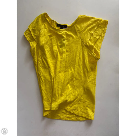 Top Short Sleeve By White House Black Market In Yellow, Size: S
