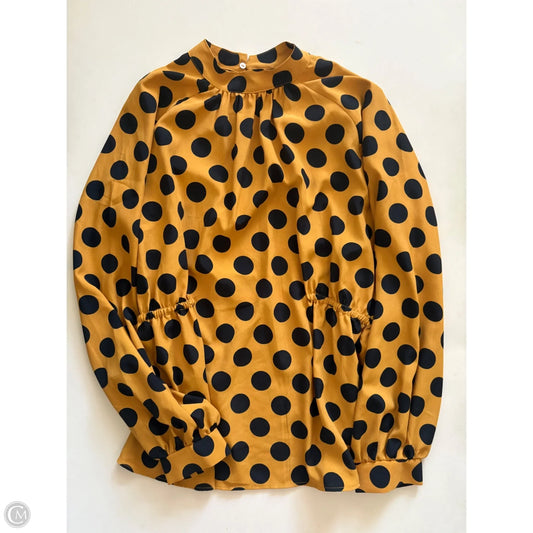 Blouse Long Sleeve By Zara In Polkadot Pattern, Size: S