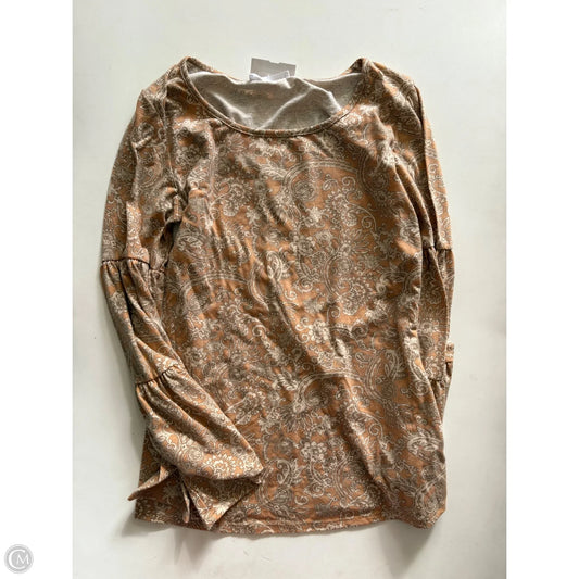 Top Long Sleeve By Ces Femme In Brown, Size: M