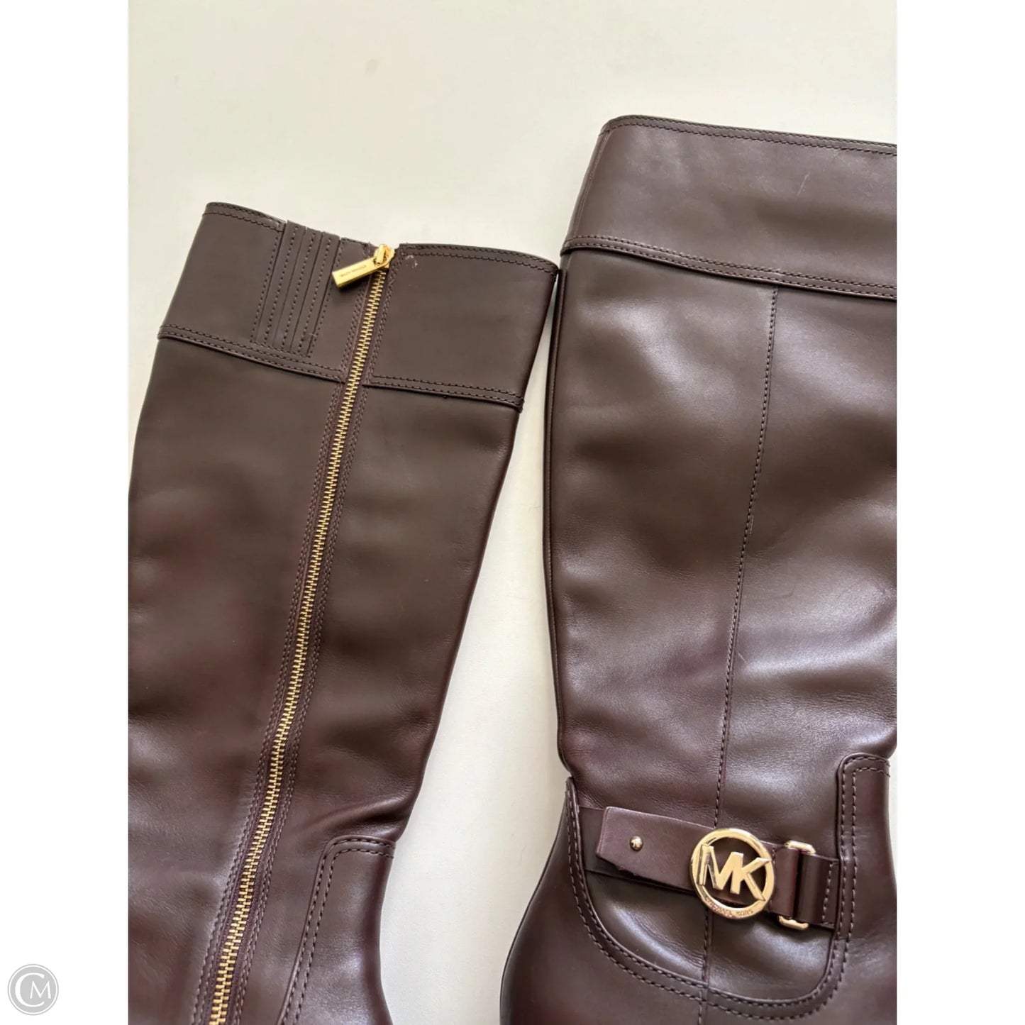 Boots Designer By Michael Kors In Brown, Size: 9