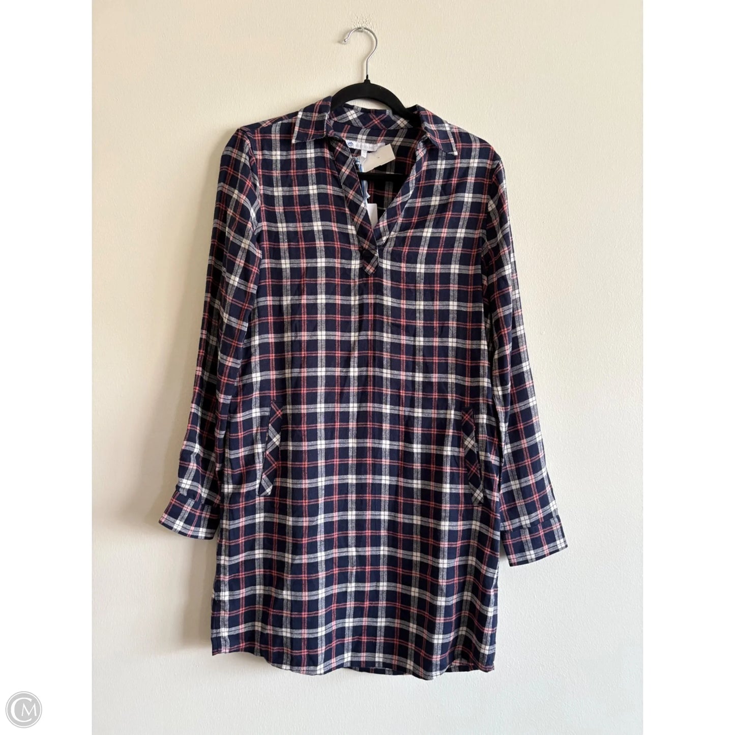 Dress Casual Midi By Southern Tide In Plaid Pattern, Size: M