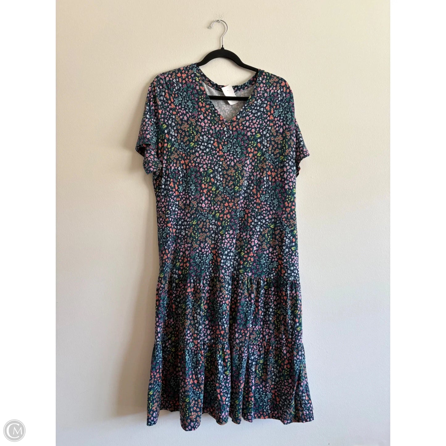 Dress Casual Maxi By Lands End In Floral Print, Size: Xl