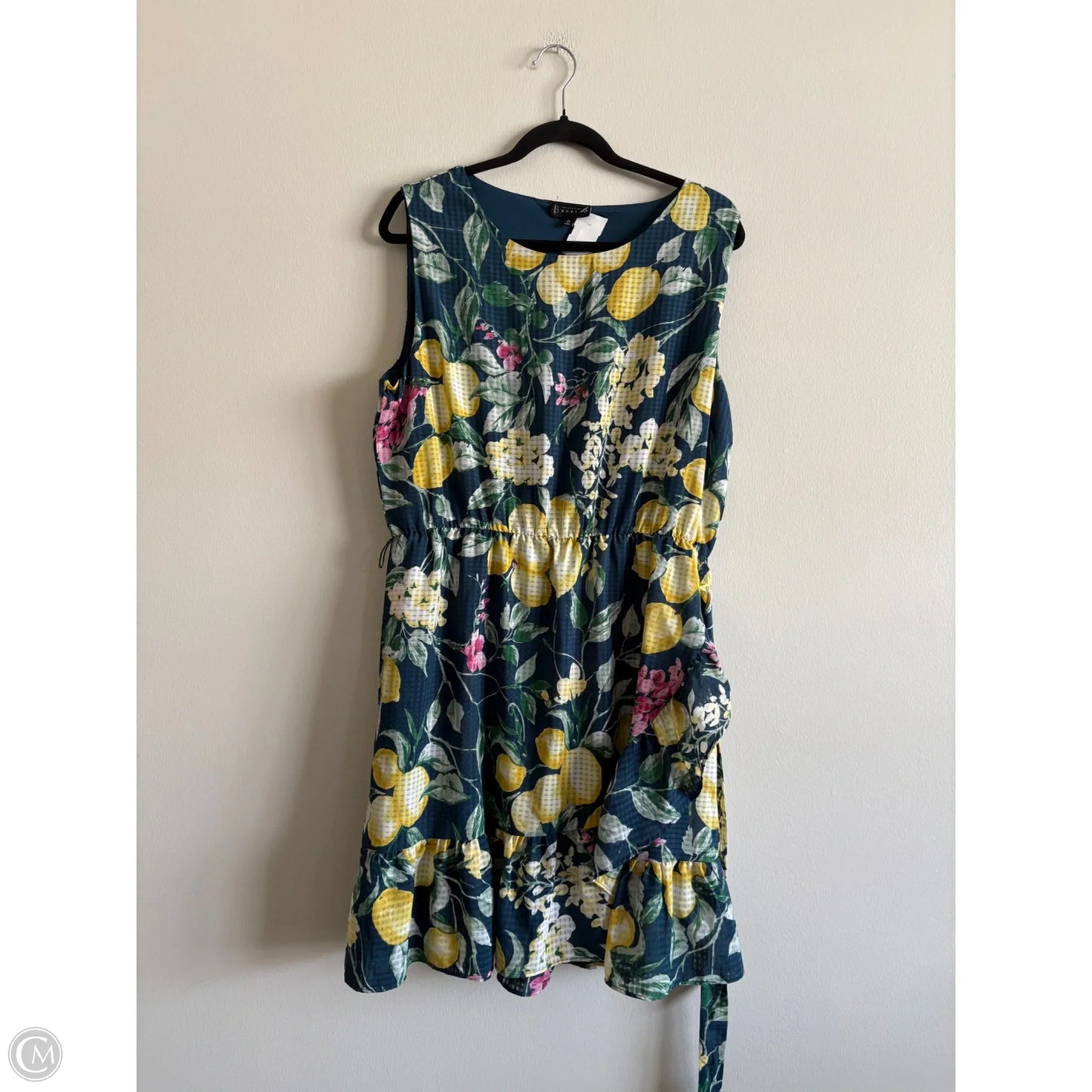 Dress Casual Short By Bobeau In Floral Print, Size: Xl