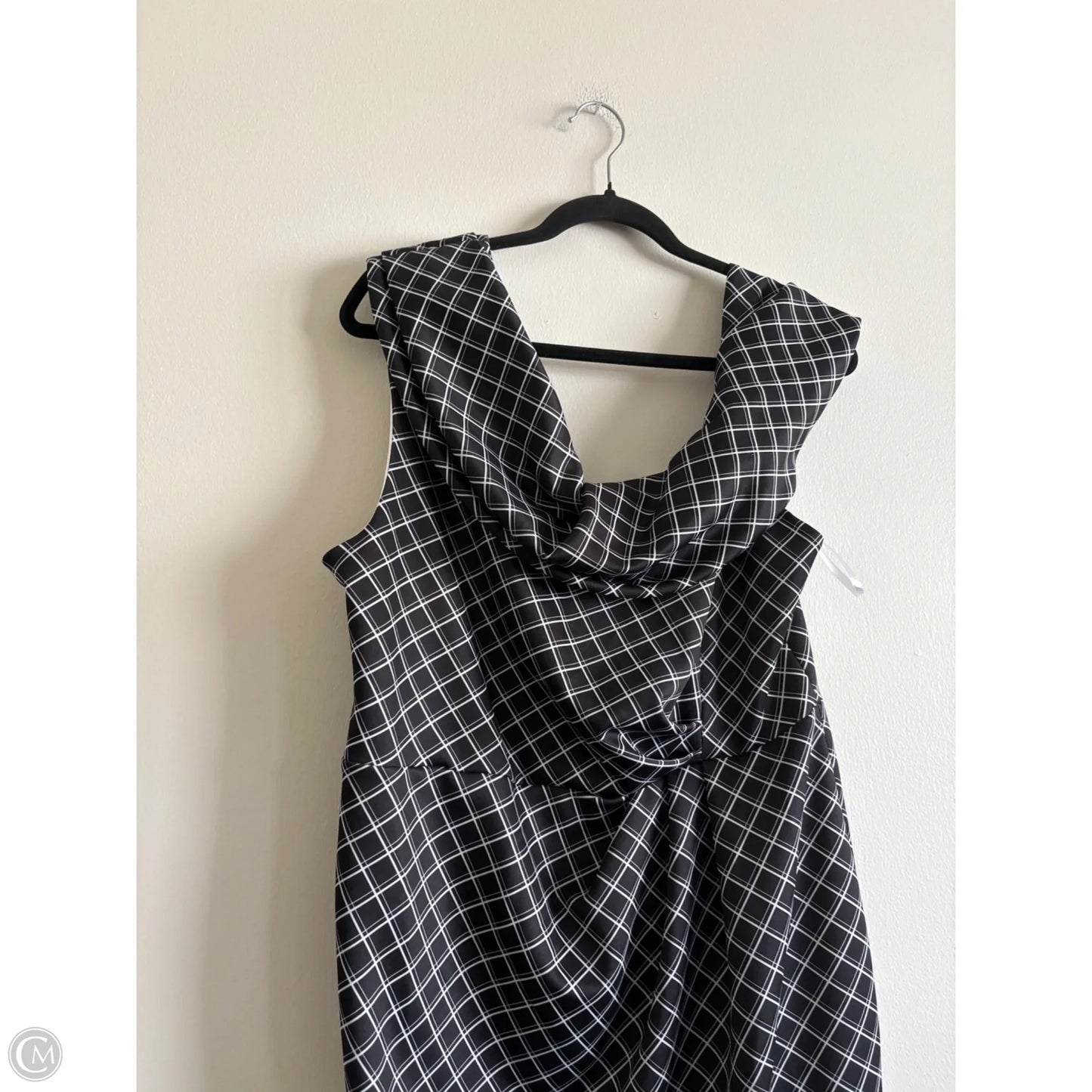 Dress Party Midi By Asos In Black & White, Size: 12