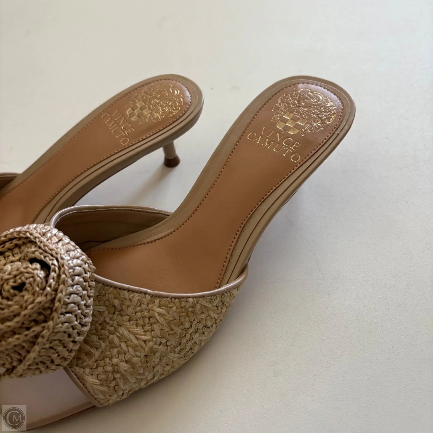 Sandals Heels Kitten By Vince Camuto In Tan, Size: 7