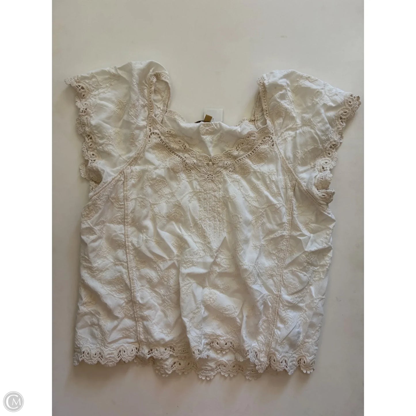 Top Short Sleeve By Democracy In White, Size: M