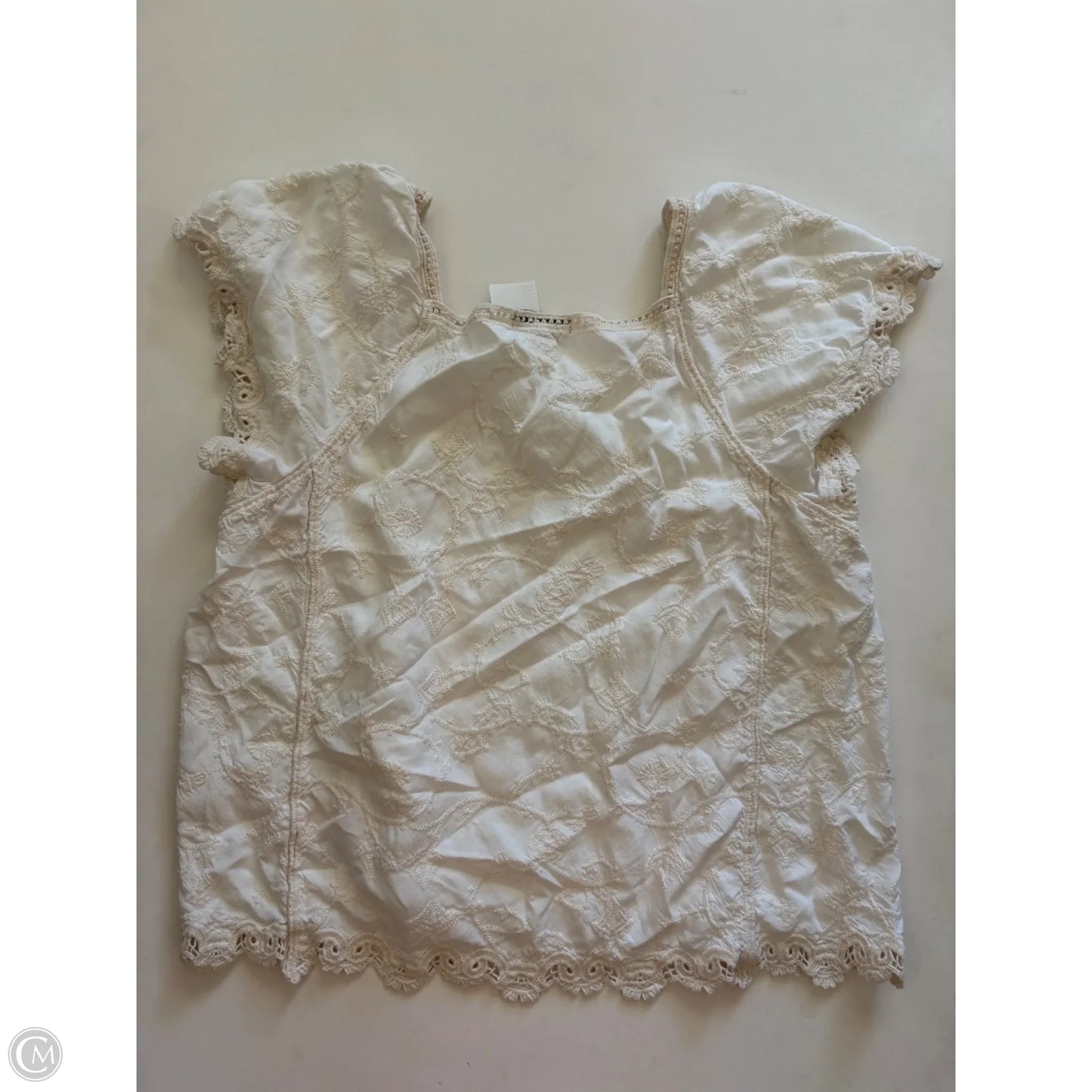 Top Short Sleeve By Democracy In White, Size: M