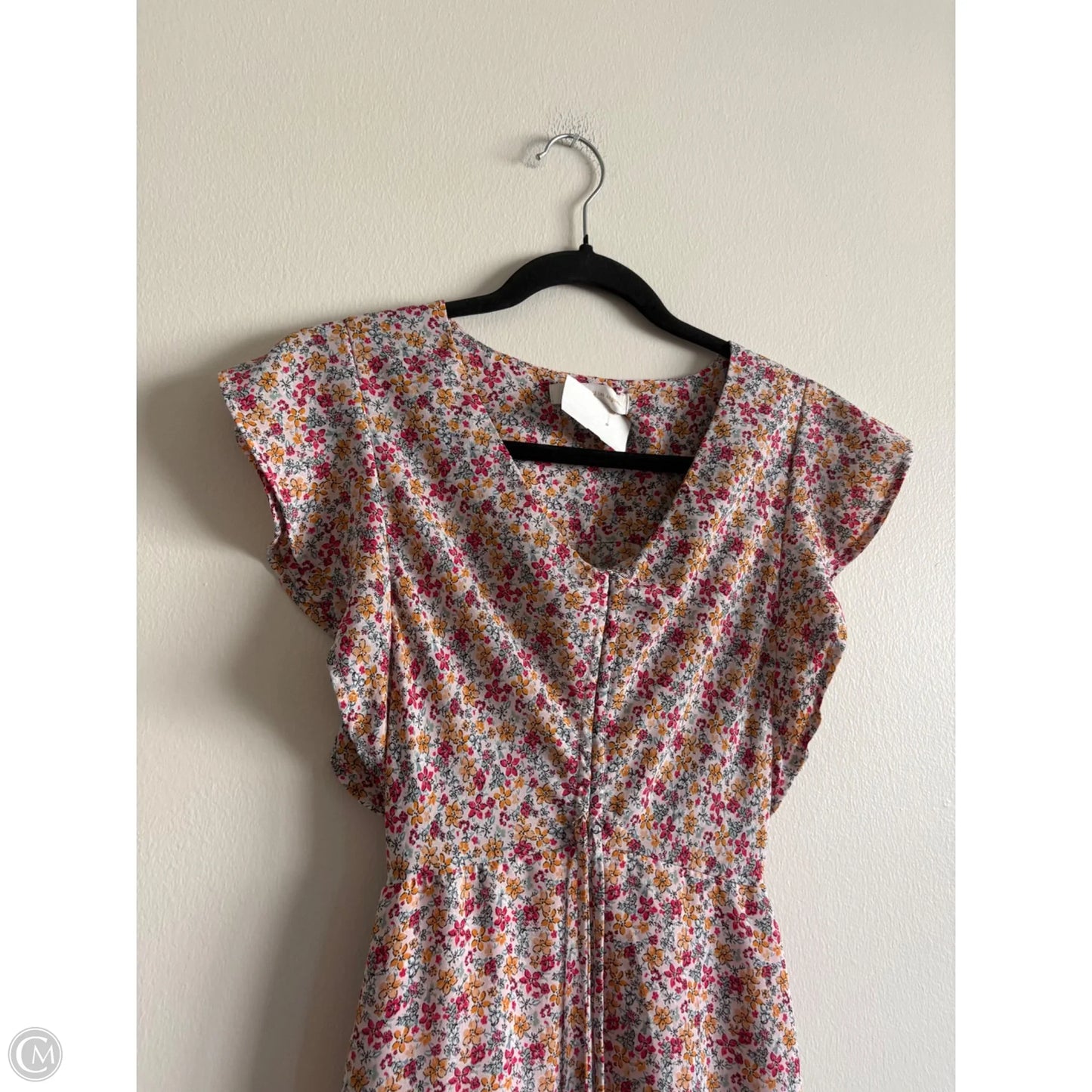 Dress Casual Midi By Monteau In Floral Print, Size: Xs
