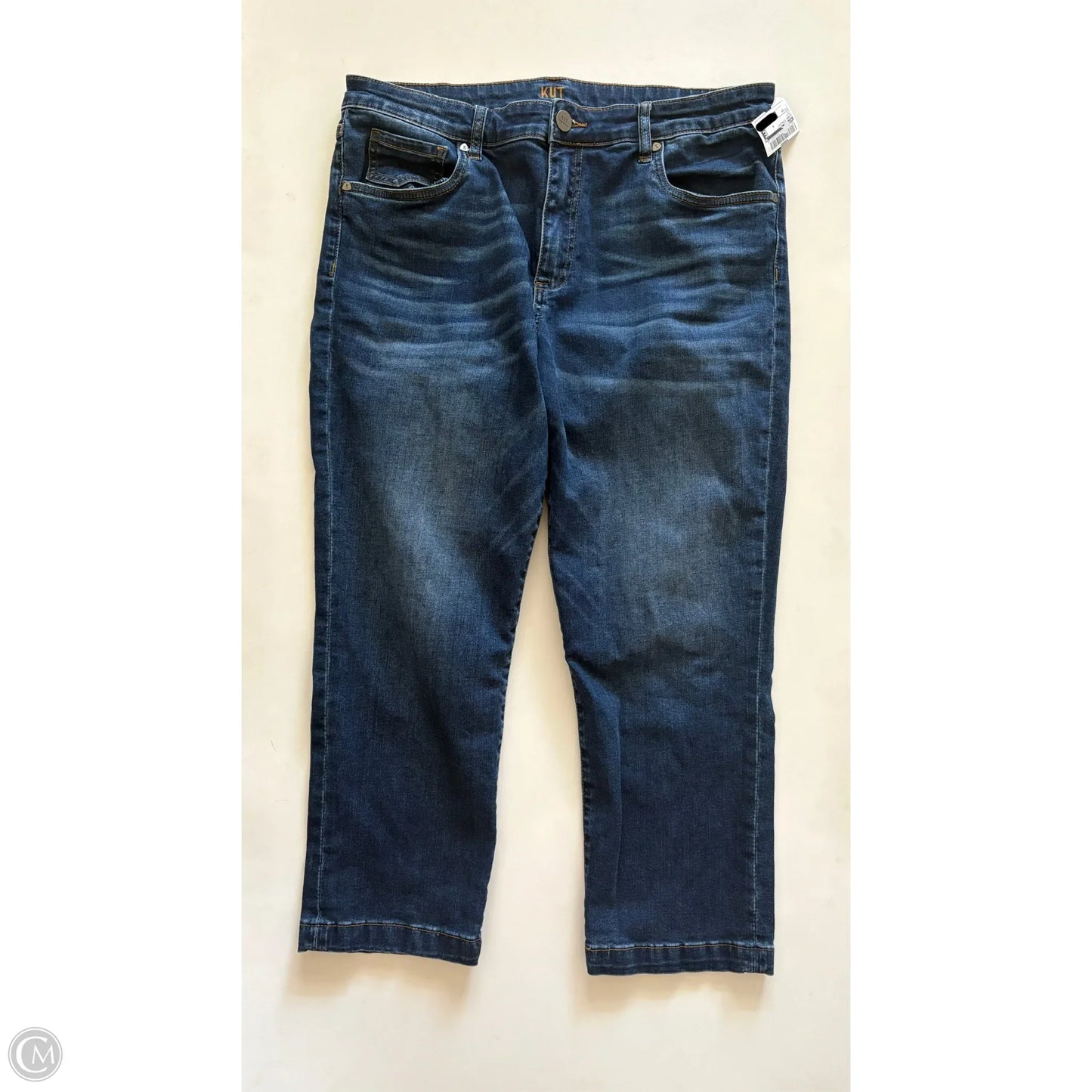 Jeans Straight By Kut In Blue, Size: 14