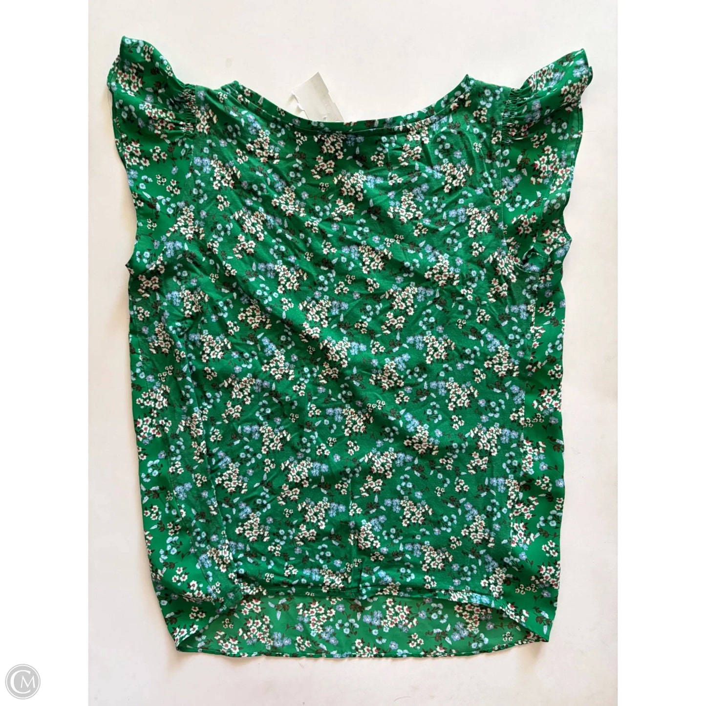 Blouse Short Sleeve By Loft In Green, Size: M
