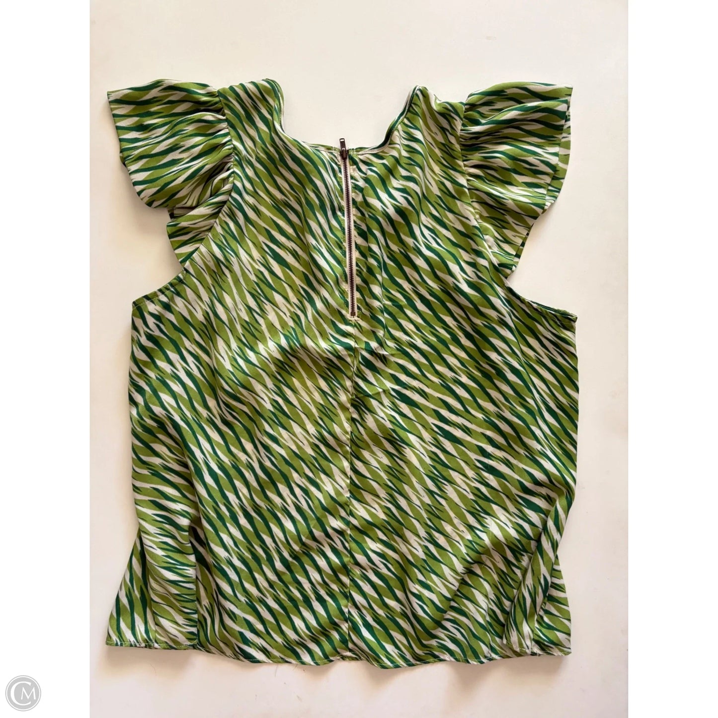 Blouse Short Sleeve By Worthington In Green, Size: Xl