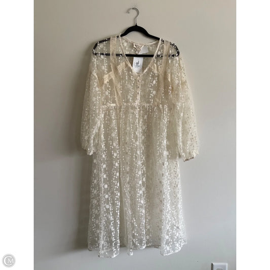 Dress Casual Midi By Before You In Cream, Size: L