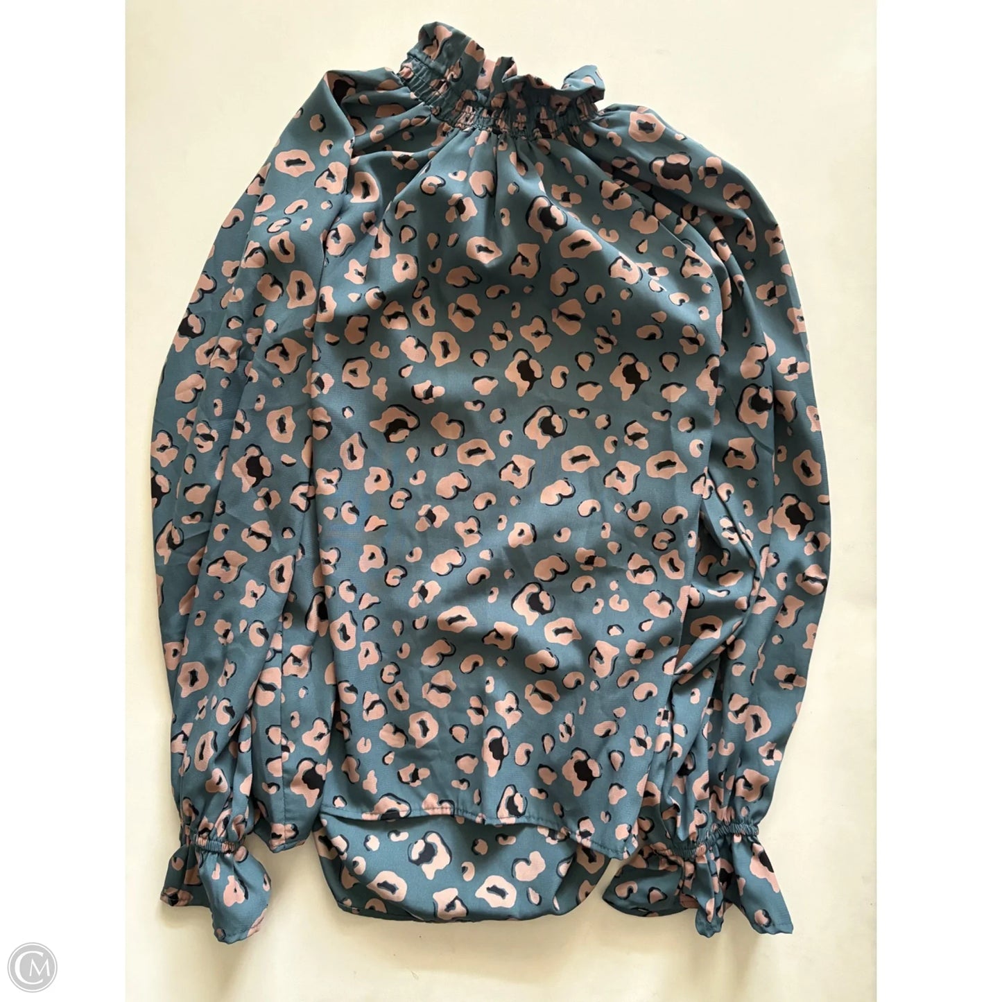 Blouse Long Sleeve By Karlie In Animal Print, Size: M