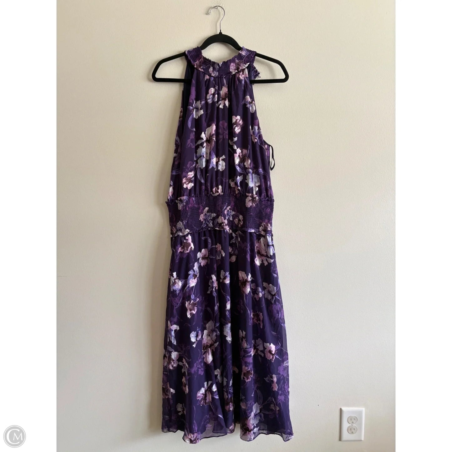 Dress Casual Maxi By White House Black Market In Purple, Size: 12