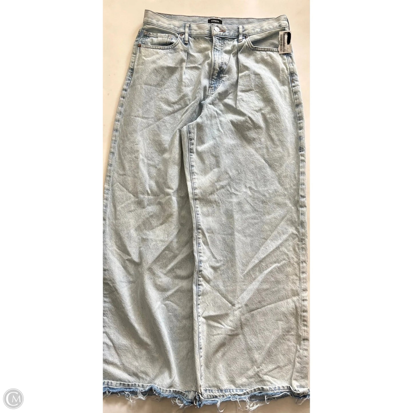 Jeans Wide Leg By Express In Blue, Size: 14