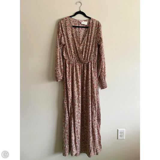 Dress Casual Maxi By Pink Lily In Floral Print, Size: L