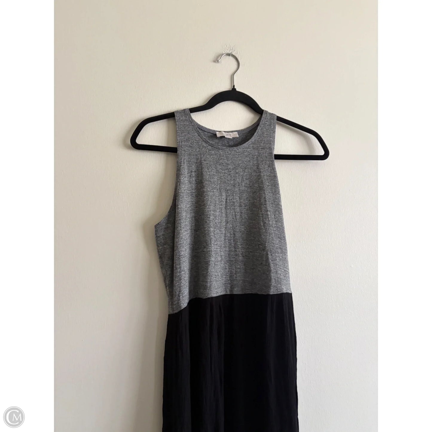 Dress Casual Maxi By Loft In Grey, Size: M