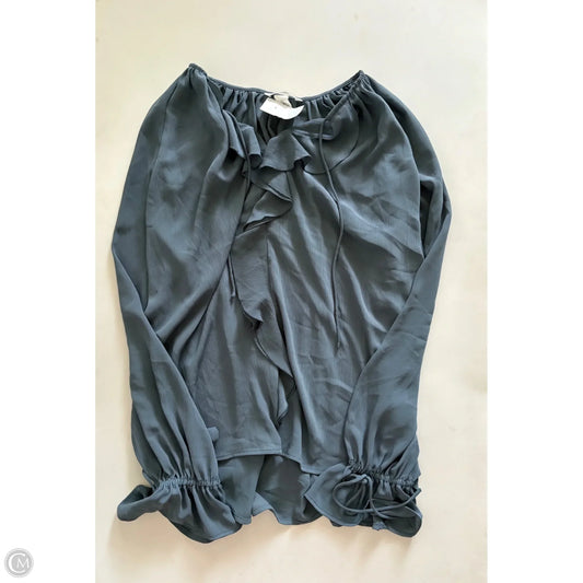 Blouse Long Sleeve By H&m In Blue, Size: M