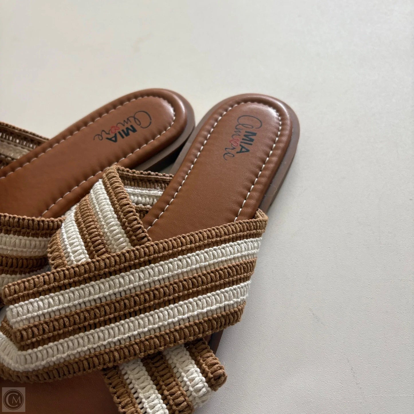 Sandals Flats By Mia In Brown, Size: 9