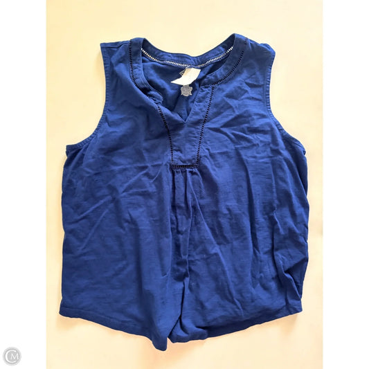 Top Sleeveless By St Johns Bay In Navy, Size: 2x