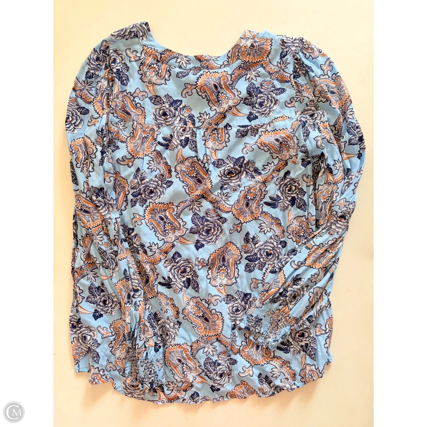 Blouse Long Sleeve By Talbots In Blue, Size: Xl