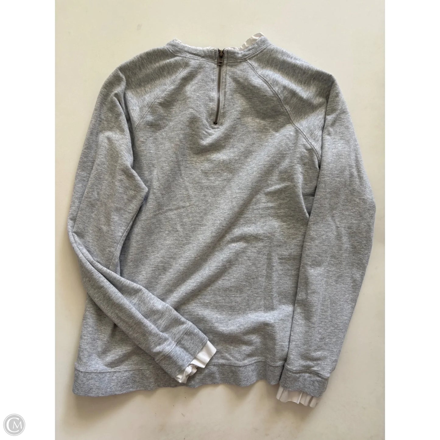 Sweatshirt Crewneck By fLEUR In Grey, Size: S