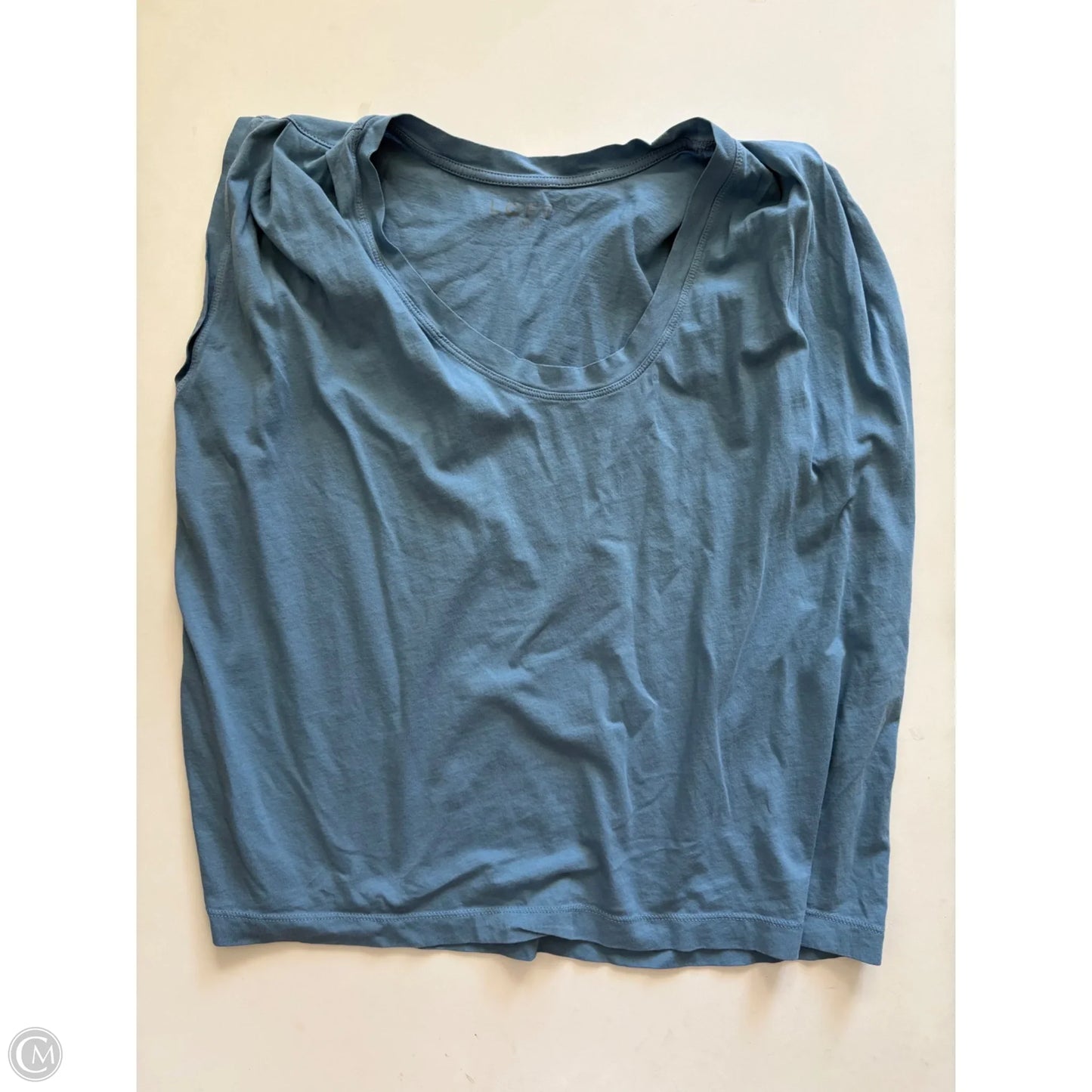 Top Sleeveless By Loft In Blue, Size: L