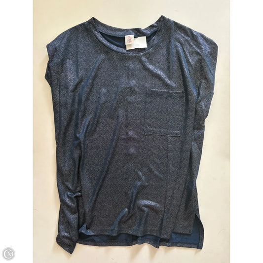 Top Short Sleeve By Like Love In Navy, Size: S