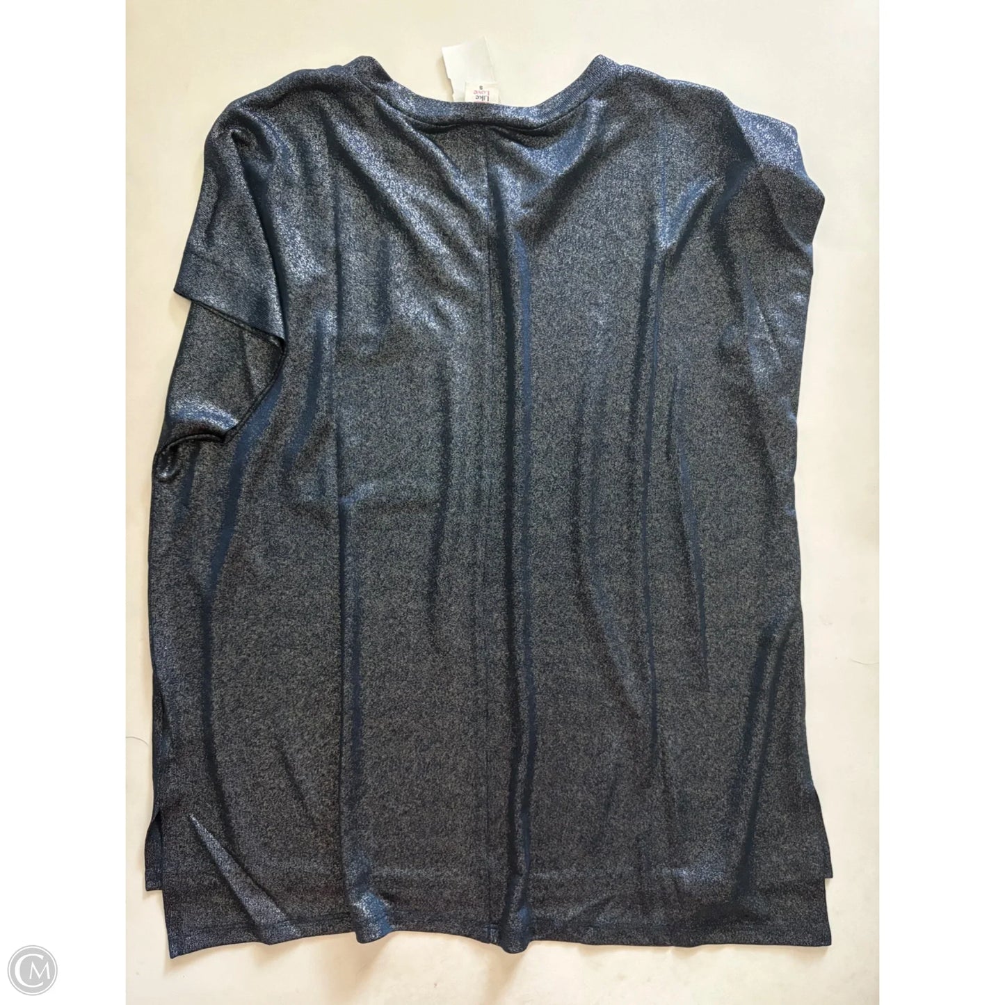 Top Short Sleeve By Like Love In Navy, Size: S