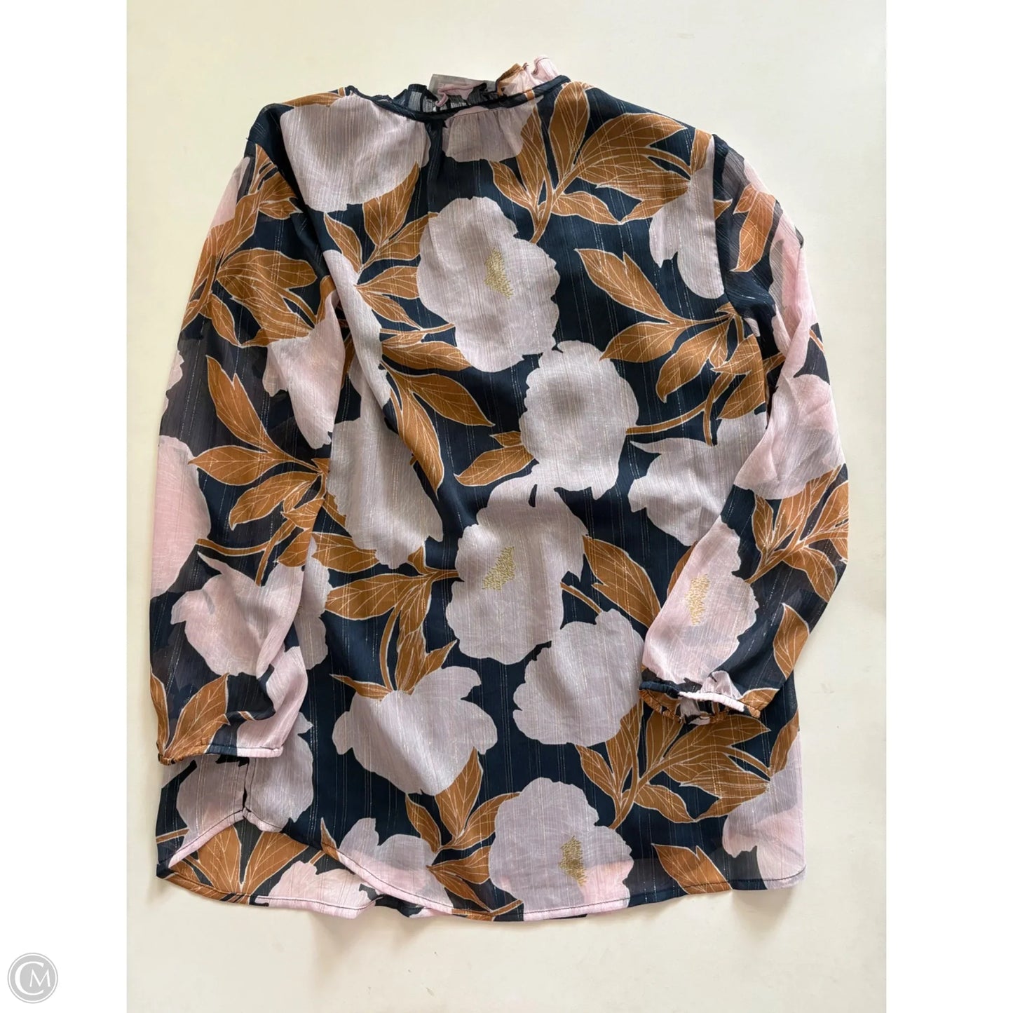 Blouse Long Sleeve By Daniel Rainn In Floral Print, Size: Xs