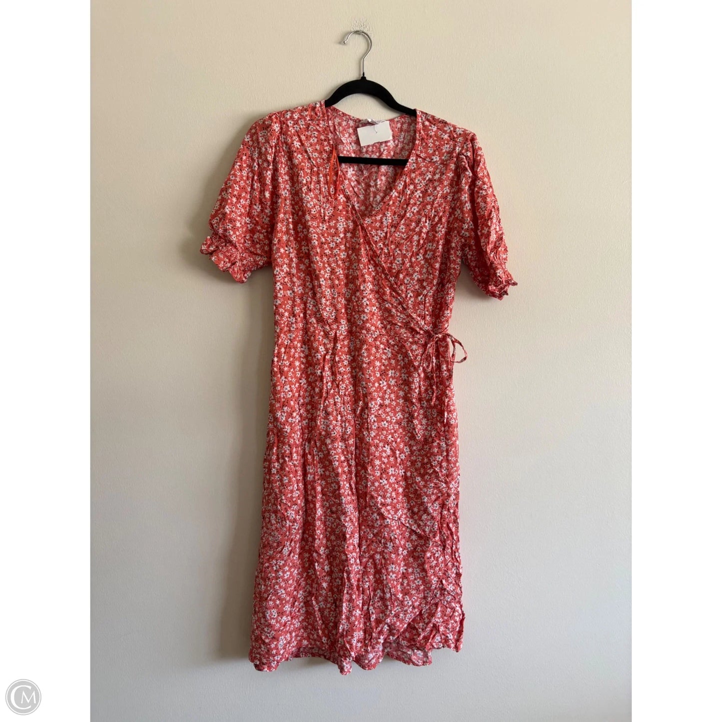 Dress Casual Midi By Time And Tru In Orange, Size: L