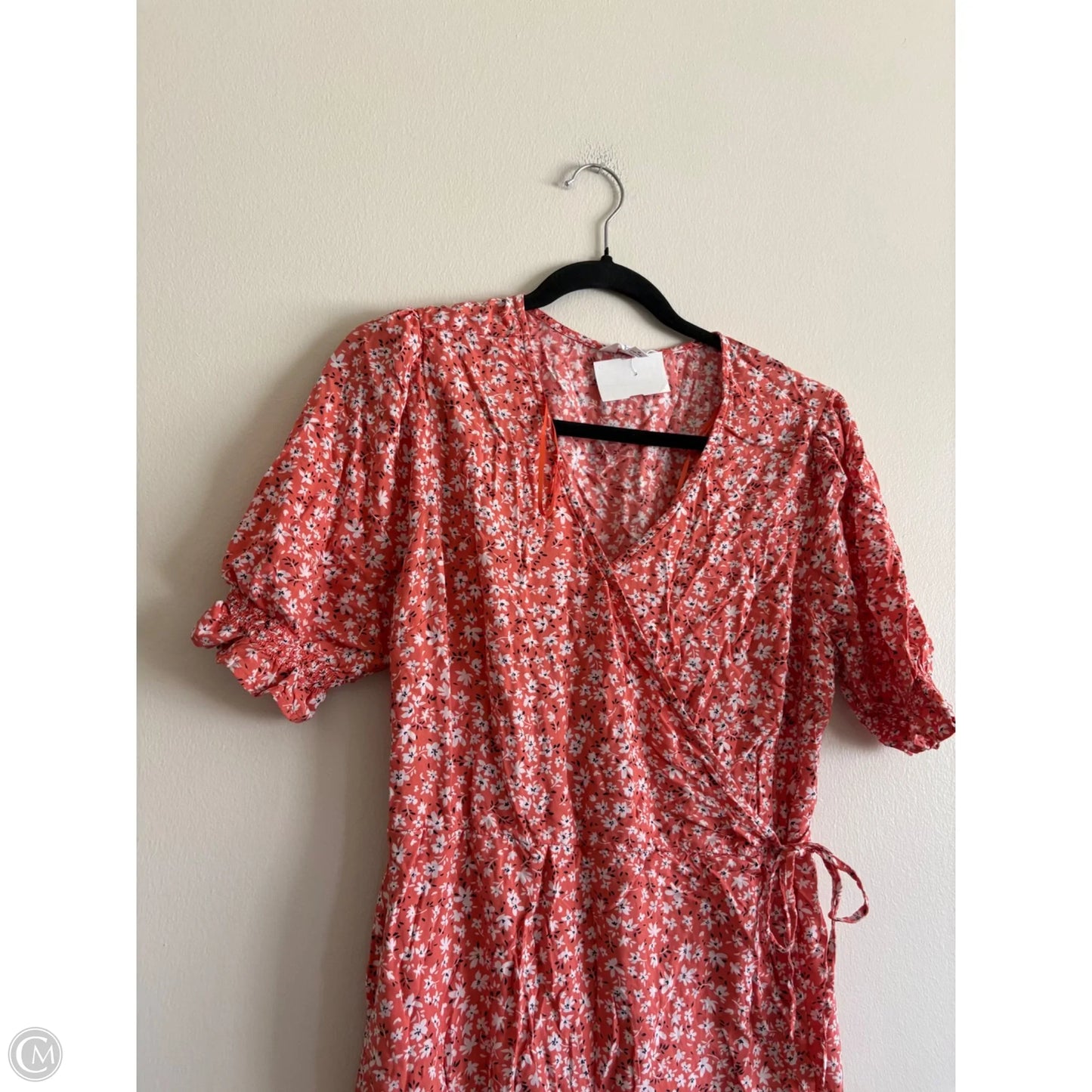 Dress Casual Midi By Time And Tru In Orange, Size: L