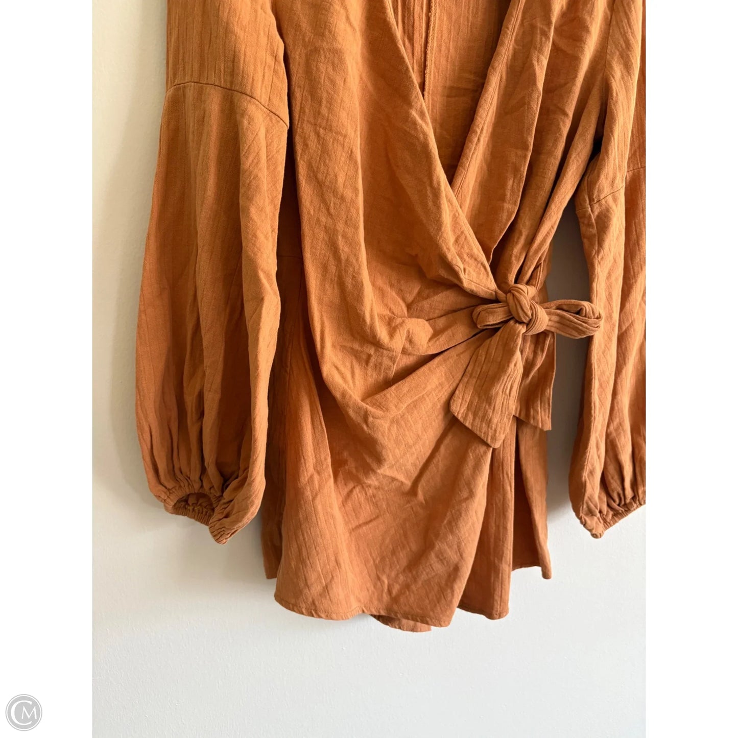 Romper Casual Midi By Polly In Brown, Size: 6